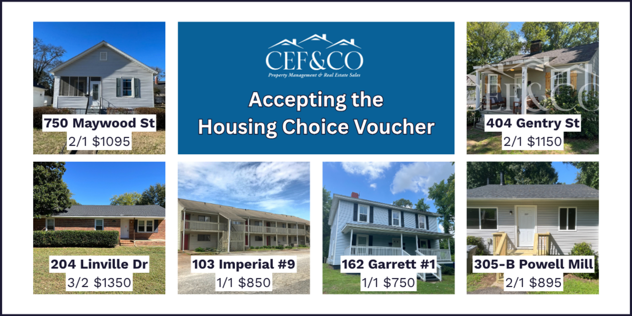 Rentals Accepting the Housing Choice Voucher